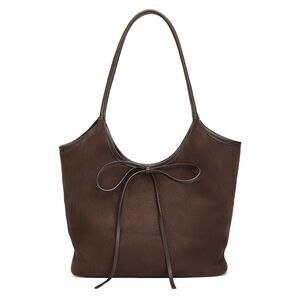 6941 Vintage French Bow Tote Bag Large Capacity Hobo Bag Shoulder Bag